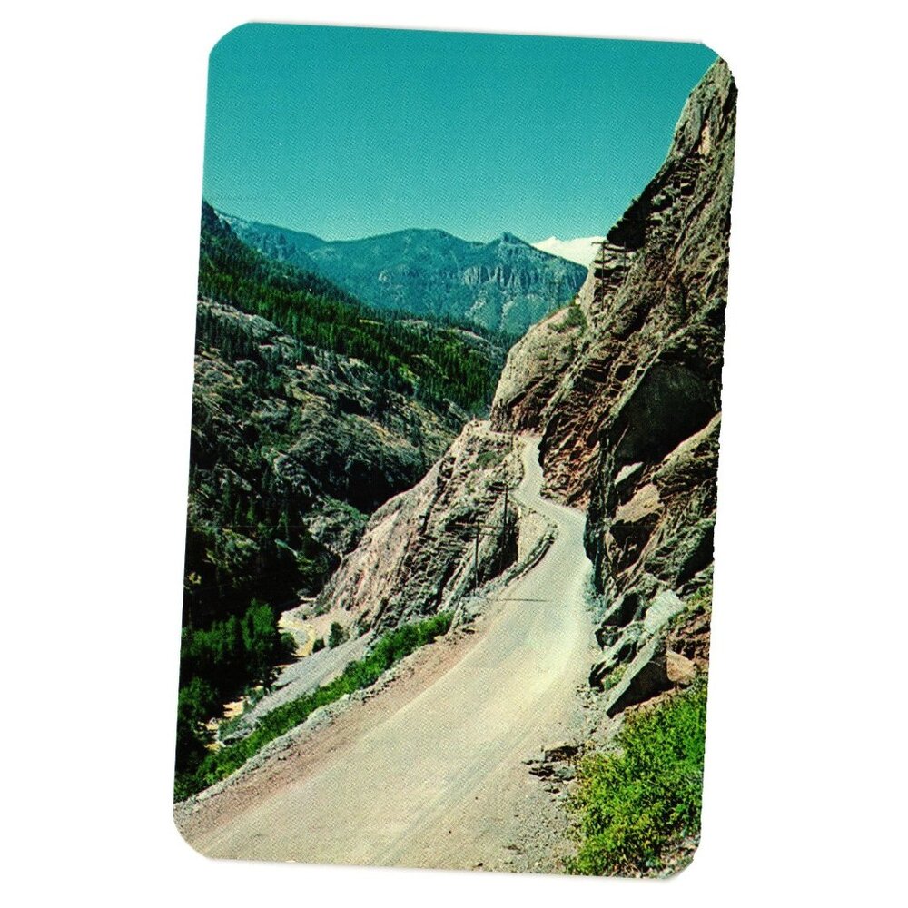 Vintage Postcard 3718 Million Dollar Highway Uncompahgre Gorge Colorado View